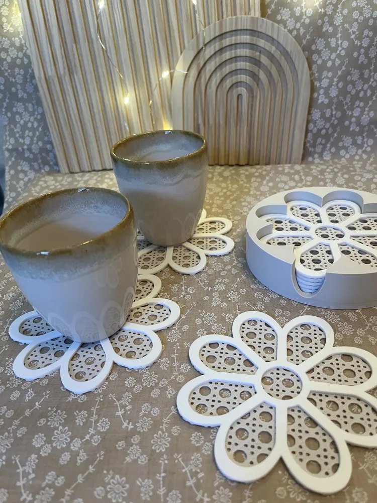 Kit Porta-Copos Flor